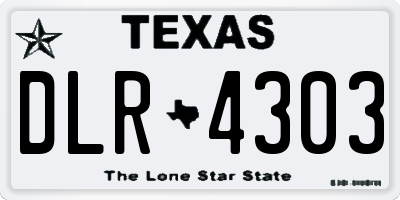 TX license plate DLR4303