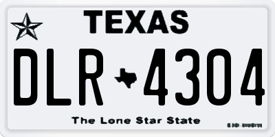 TX license plate DLR4304
