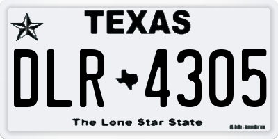 TX license plate DLR4305