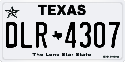 TX license plate DLR4307