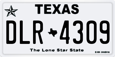 TX license plate DLR4309