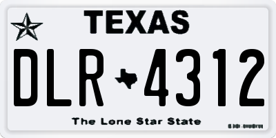 TX license plate DLR4312