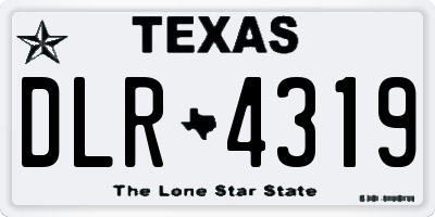 TX license plate DLR4319