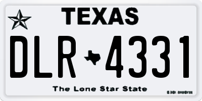 TX license plate DLR4331