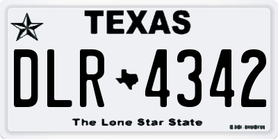 TX license plate DLR4342