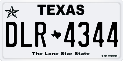 TX license plate DLR4344