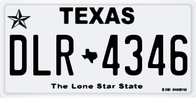 TX license plate DLR4346