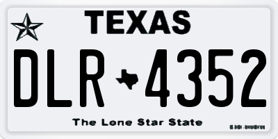 TX license plate DLR4352