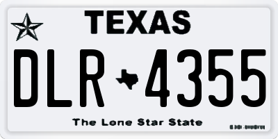 TX license plate DLR4355
