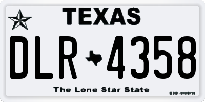 TX license plate DLR4358
