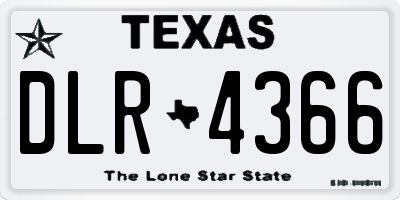 TX license plate DLR4366