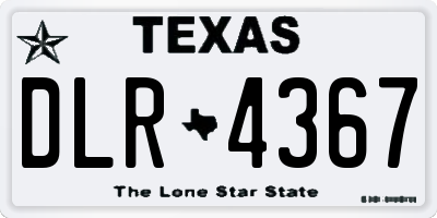 TX license plate DLR4367