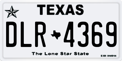 TX license plate DLR4369