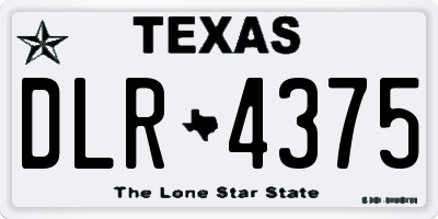 TX license plate DLR4375