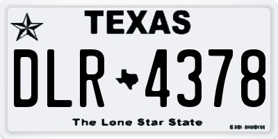 TX license plate DLR4378