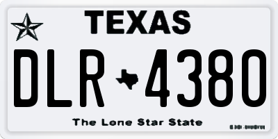 TX license plate DLR4380