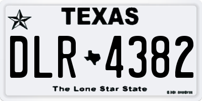 TX license plate DLR4382