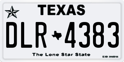 TX license plate DLR4383