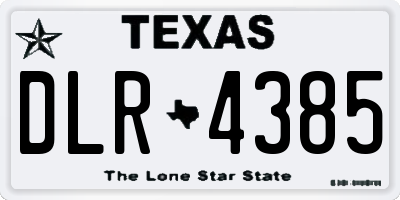 TX license plate DLR4385