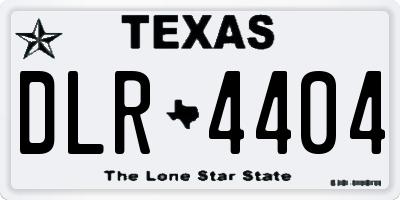TX license plate DLR4404