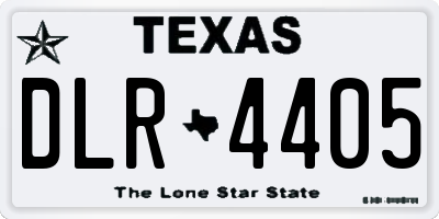 TX license plate DLR4405