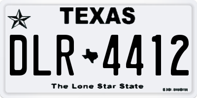 TX license plate DLR4412
