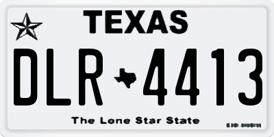 TX license plate DLR4413