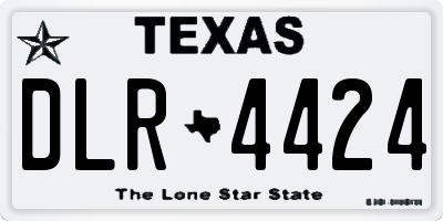 TX license plate DLR4424