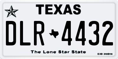 TX license plate DLR4432