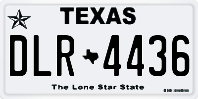 TX license plate DLR4436