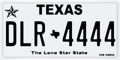 TX license plate DLR4444