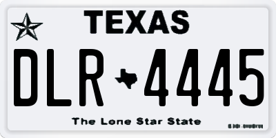 TX license plate DLR4445