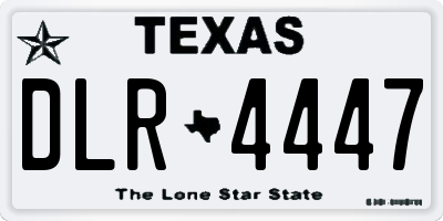 TX license plate DLR4447