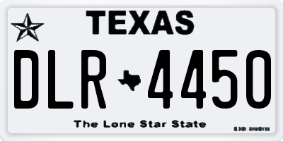 TX license plate DLR4450