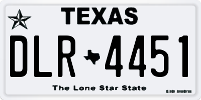 TX license plate DLR4451