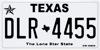 TX license plate DLR4455