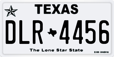 TX license plate DLR4456