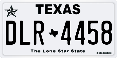 TX license plate DLR4458