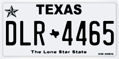 TX license plate DLR4465