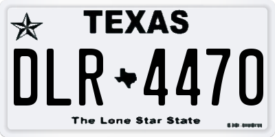 TX license plate DLR4470