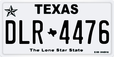 TX license plate DLR4476