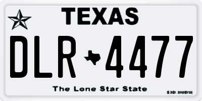 TX license plate DLR4477
