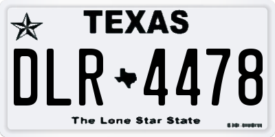 TX license plate DLR4478