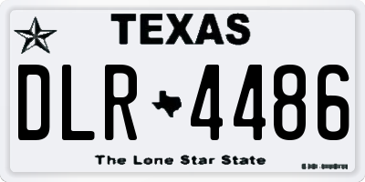 TX license plate DLR4486