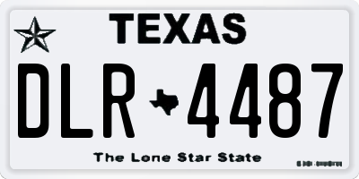 TX license plate DLR4487