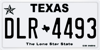 TX license plate DLR4493