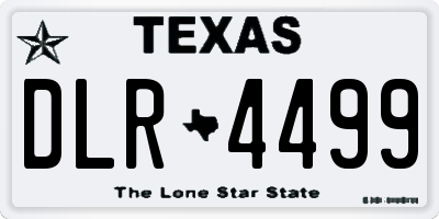 TX license plate DLR4499