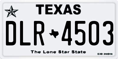 TX license plate DLR4503