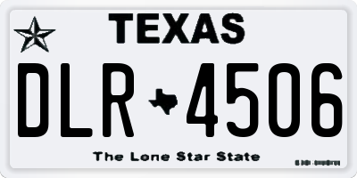 TX license plate DLR4506