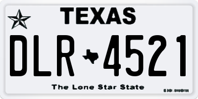TX license plate DLR4521